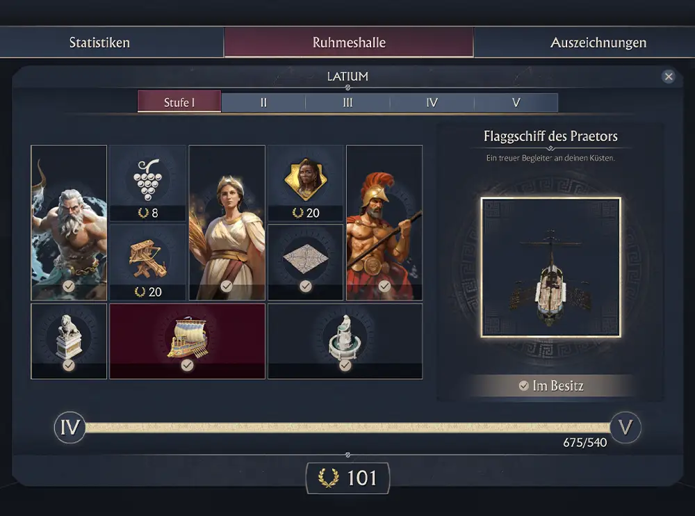 Ruhmeshalle in Anno 117